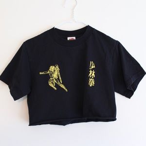 Up-cycled Cropped Graphic T-Shirt